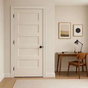 Solid-Oak-Teak-Room-Bathroom-Modern-House-Internal-Interior-Wooden-Lacquered-Panel-Door Oak wood solid interior doors supplier